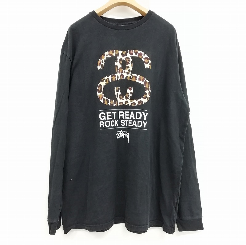 ステューシー STUSSY ロンT GET READY ROCK STEADY ロゴ Tシャツ 