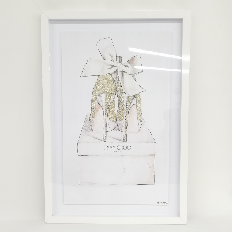 人気のクリスマスアイテムがいっぱい！ Gal Oliver Jimmy パンプスキャンバスアート絵画 Choo 絵画