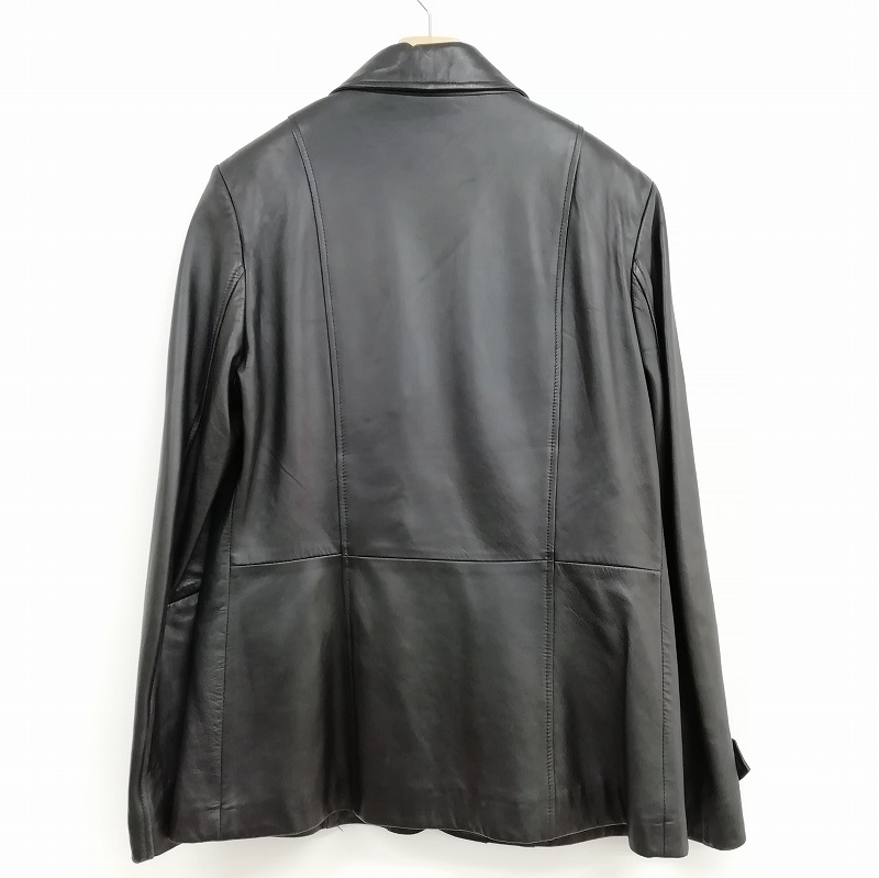 アイグナー AIGNER レザージャケット ブルゾン 長袖 38 ブラック 