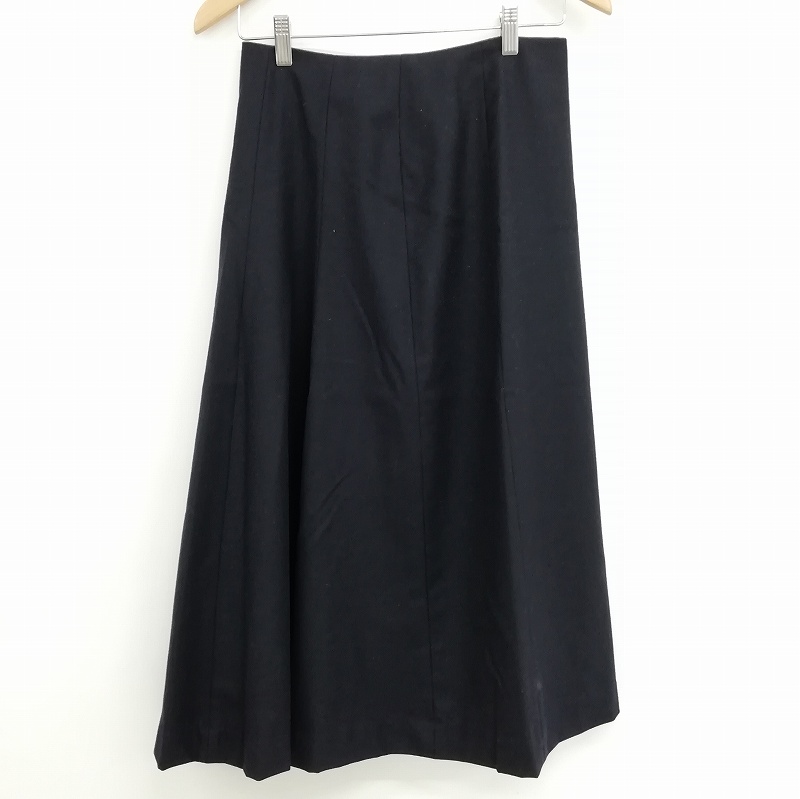 チクリン chiclin スカート フレア ロング ウール ダークネイビー M 