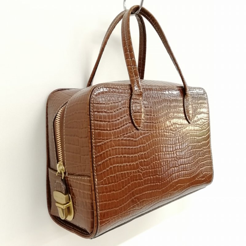 トウティエ TOUT Y EST ロケ バッグ スモール ミニ クロコ型押し 