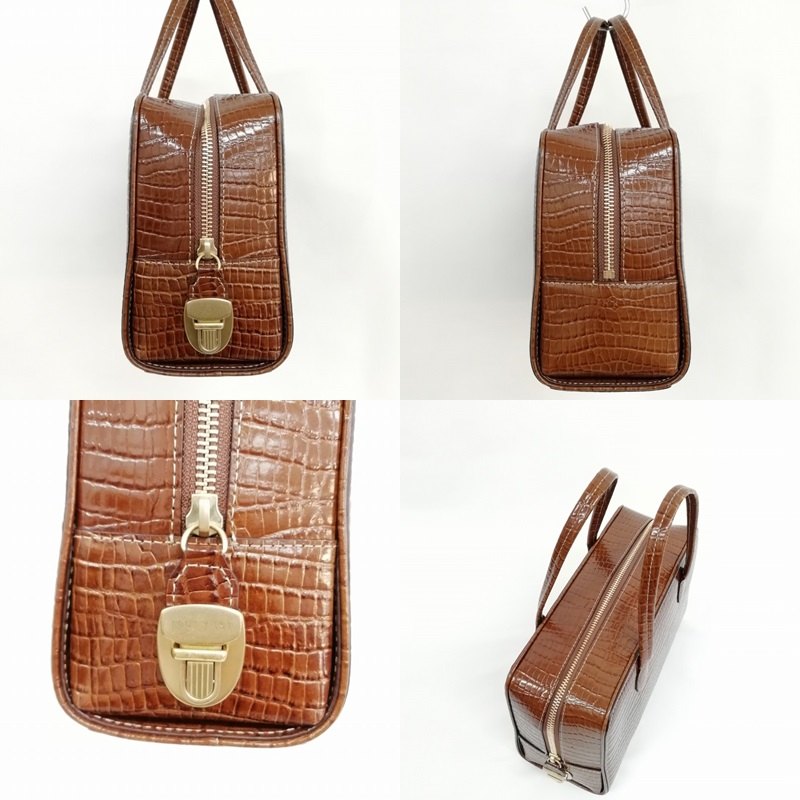 トウティエ TOUT Y EST ロケ バッグ スモール ミニ クロコ型押し 