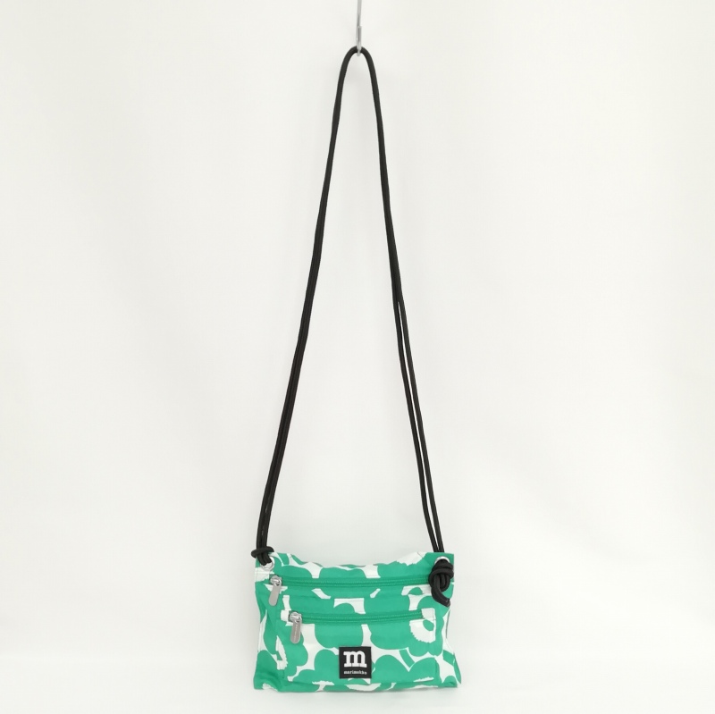 【美品】marimekko マリメッコ ミニショルダーバッグ 斜め掛け グリーン marimekko 【並行輸入品】マリメッコ バッグ ミニサイズ 斜め