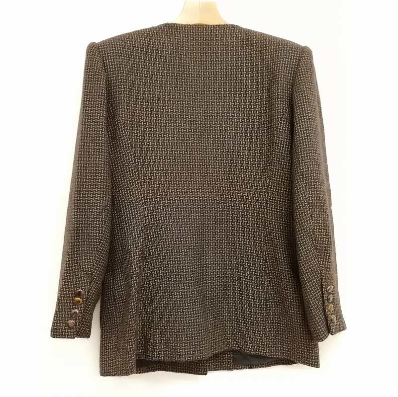 モリハナエ　森英恵　ジャケット　極美品　ネイビー　ツィードジャケット 40 モリハナエ 森英恵 ジャケット 極美品 ネイビー ツィード