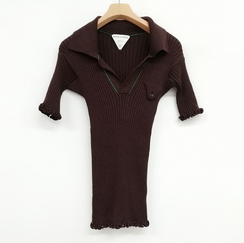 ボッテガヴェネタ BOTTEGA VENETA 美品 21SS 656279 V0QZ0 リブニット 