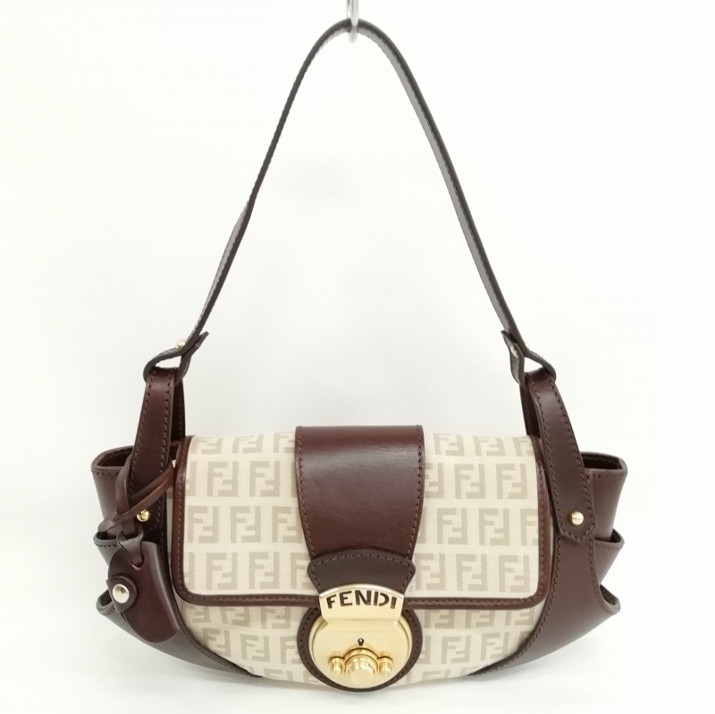 フェンディ FENDI 8BR429 ズッキーノ ターンロック ハンドバッグ ワン 
