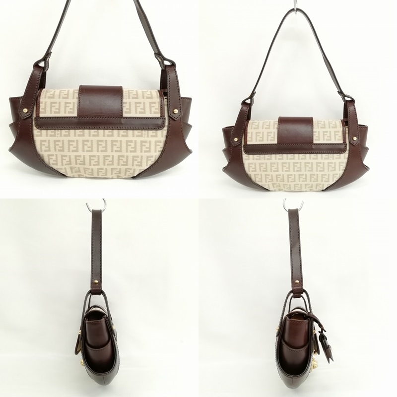 フェンディ FENDI 8BR429 ズッキーノ ターンロック ハンドバッグ ワン 