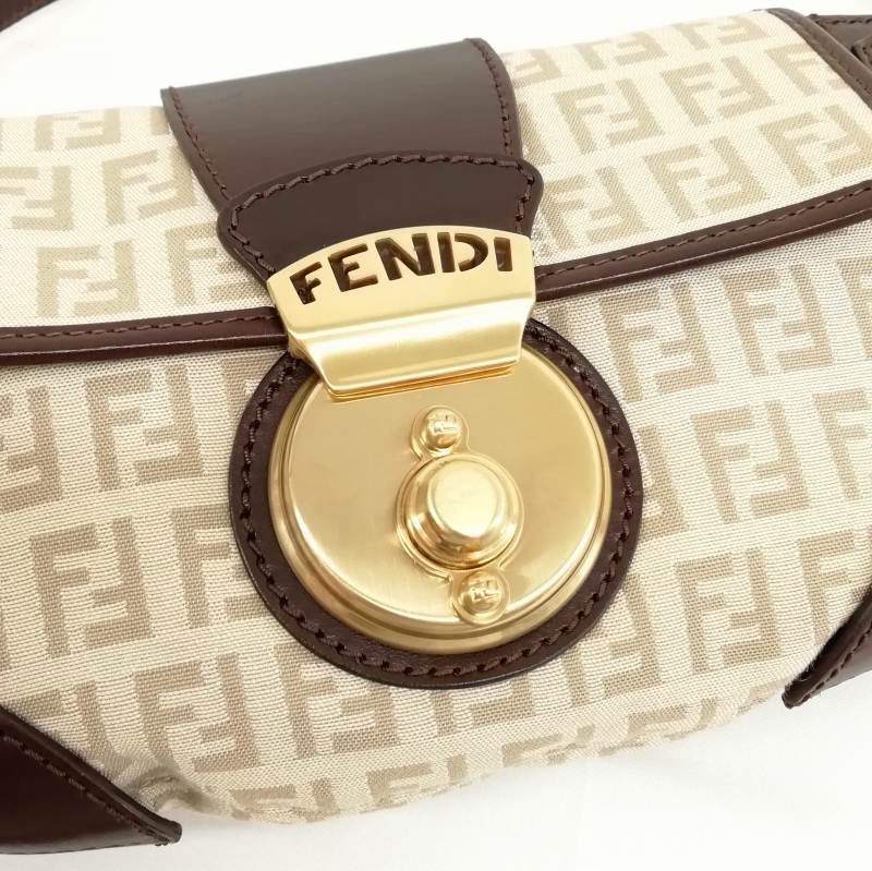 フェンディ FENDI 8BR429 ズッキーノ ターンロック ハンドバッグ