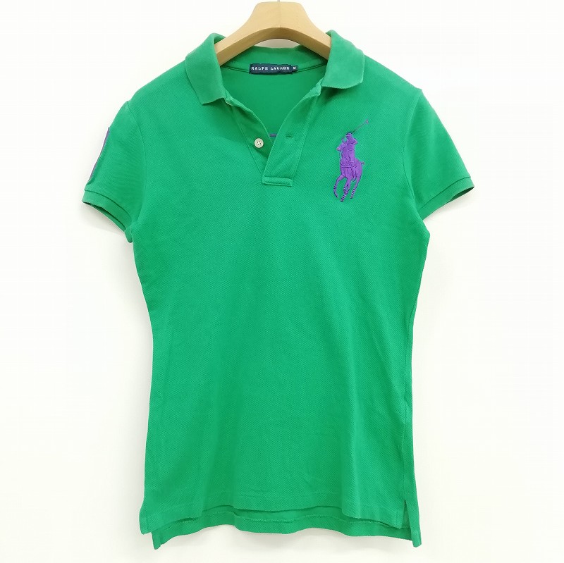 Ralph Lauren ラルフローレン半袖シャツ刺繍ロゴ 緑