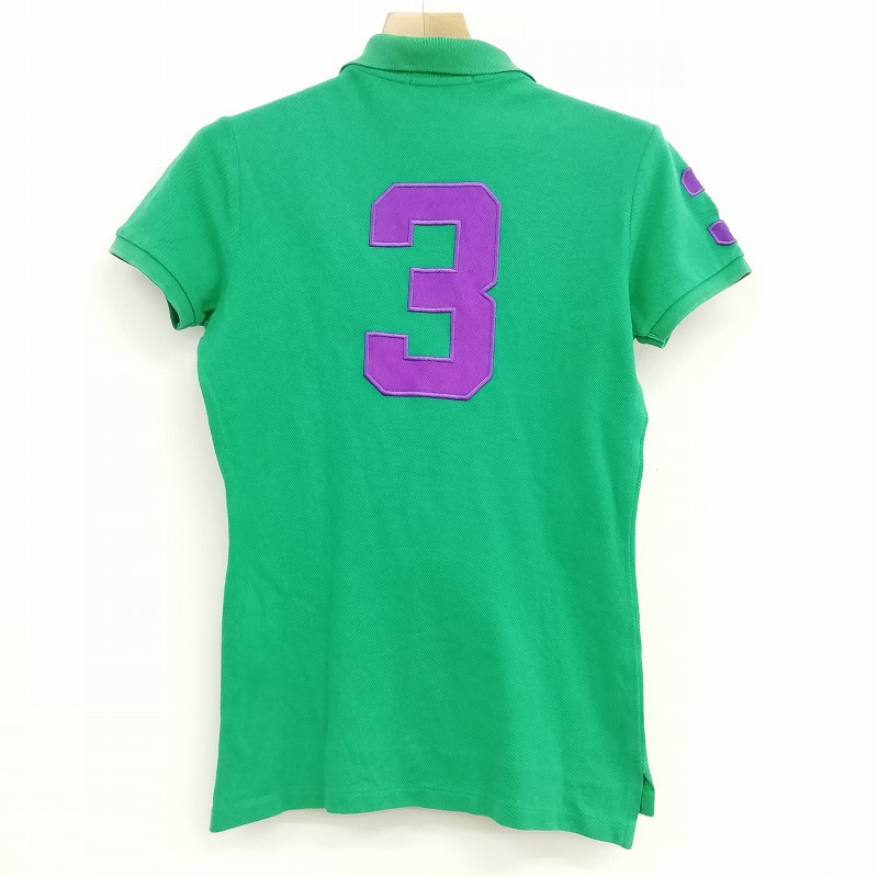 Ralph Lauren ラルフローレン半袖シャツ刺繍ロゴ 緑