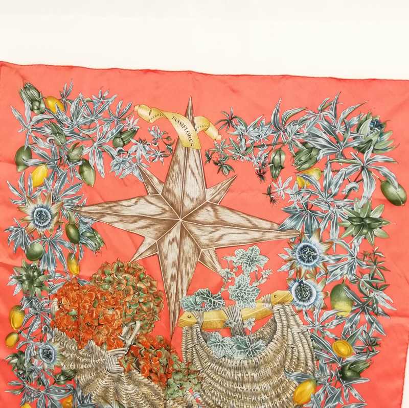 HERMES カレ90 PASSIFLORES 大判シルクスカーフ