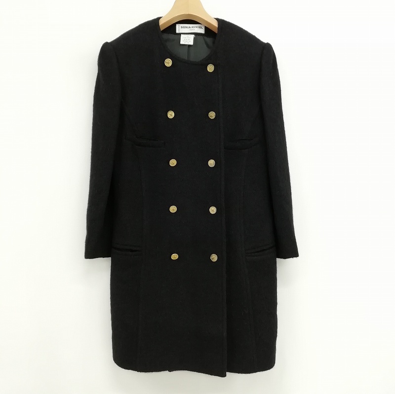 【希少】ソニアリキエル 2wayラムレザージャケット 裏地ペイズリー総柄 40 SONIA RYKIEL ソニアリキエル リネン混 テーラード ジャケット