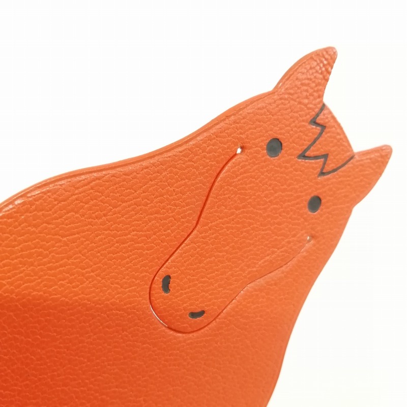 エルメス HERMES PIKABOOK ピカブック しおり ホース 馬 オレンジ系 