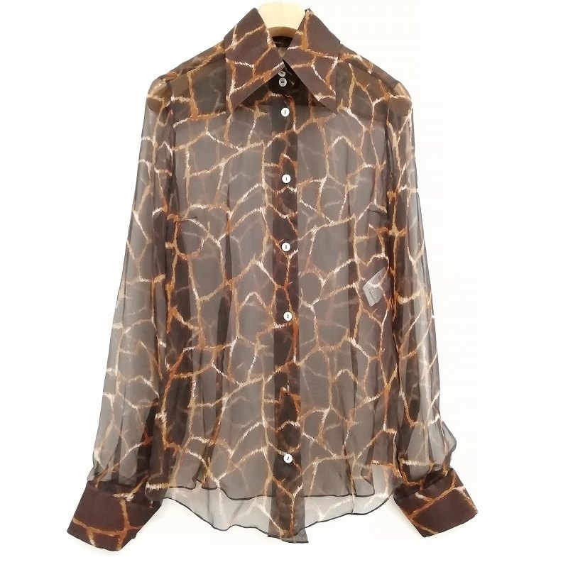 ドルチェ&ガッバーナ ドルガバ DOLCE&GABBANA 美品 シアー ブラウス  