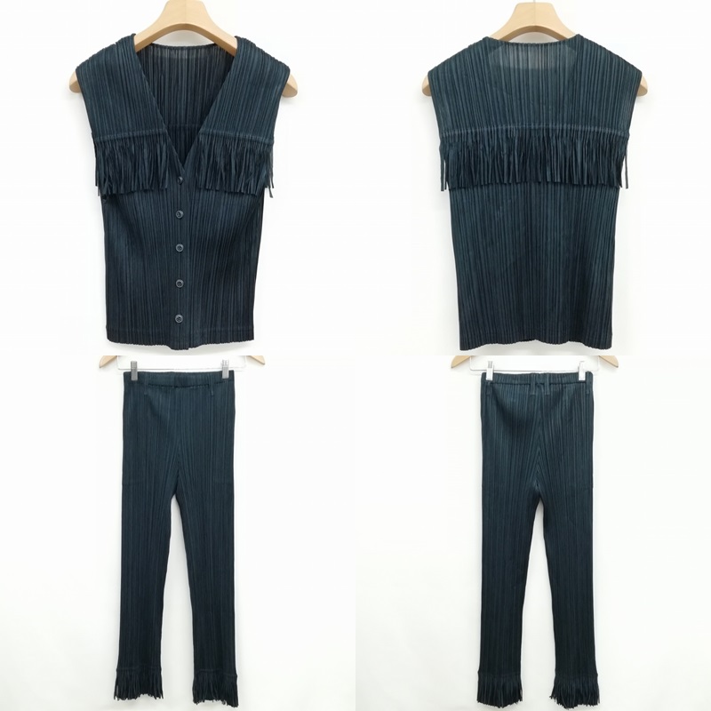 プリーツプリーズ PLEATS PLEASE イッセイミヤケ フリンジ プリーツ 