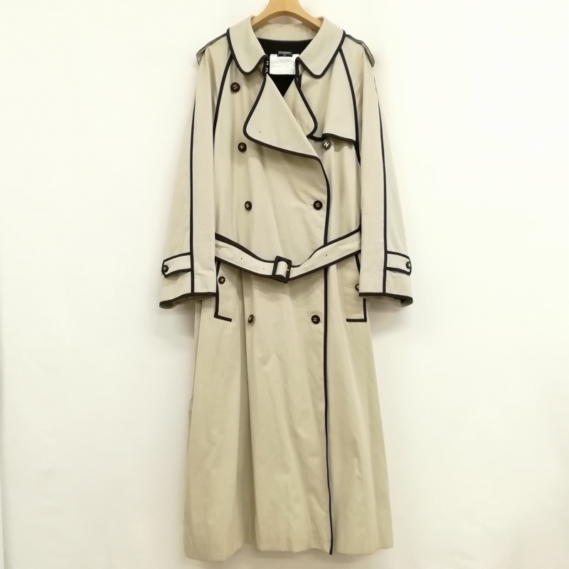 シャネル CHANEL ヴィンテージ ココマークボタン ロング トレンチ  