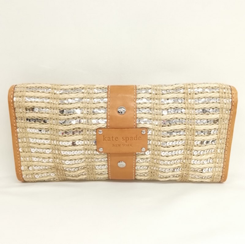 kate spade ゴールド パーティーバッグ ケイトスペード KATE SPADE かご クラッチバッグ ベージュ