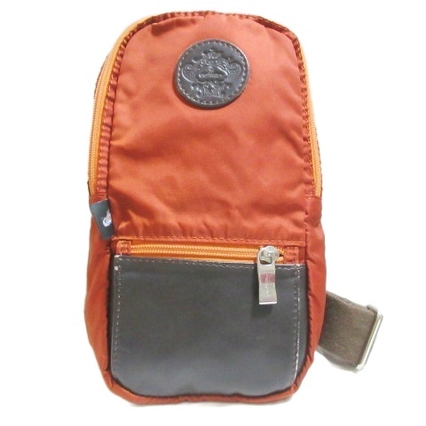 Orobianco オロビアンコ ナイロン×牛皮 マンダリンオレンジ 4万2千 Orobianco オロビアンコ イタリア製 コットン ボストンバッグ オレンジ