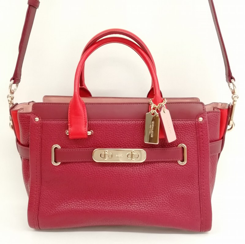 COACH ハンドバッグ ショルダーバッグ バッグ ボルドー 赤