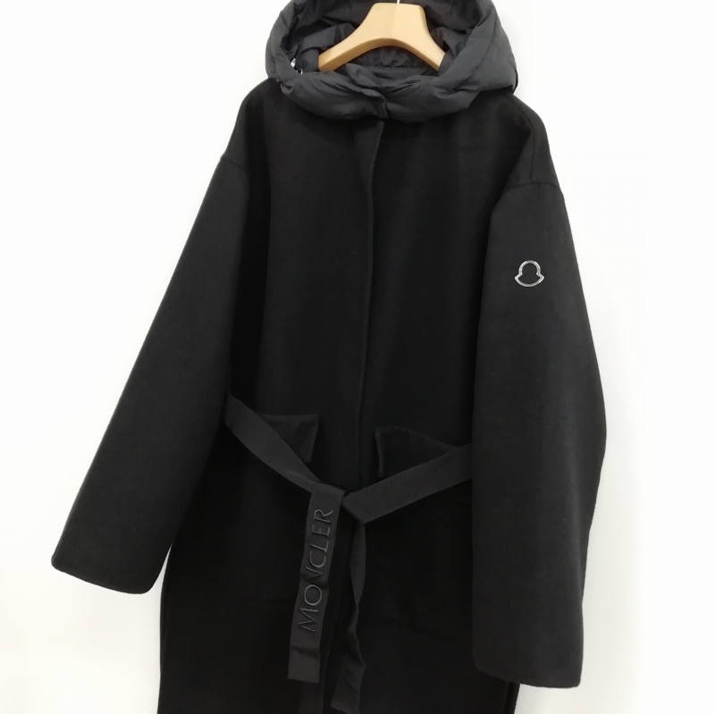 モンクレール MONCLER 21AW Fleole ウール ロング コート フーデット
