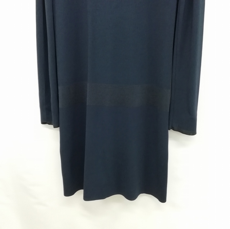 Max Mara - 白タグ レーヨン ニット ジャージー ロング カーディガン 美品 L ネイビー マックスマーラ MAX MARA 白タグ レーヨン ニット ジャージー ロング