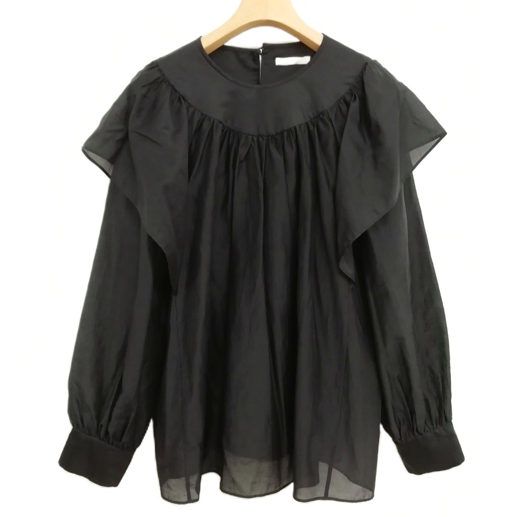 セオリーリュクス 黒 ブラウス 美品 美品】セオリーリュクス コンビ