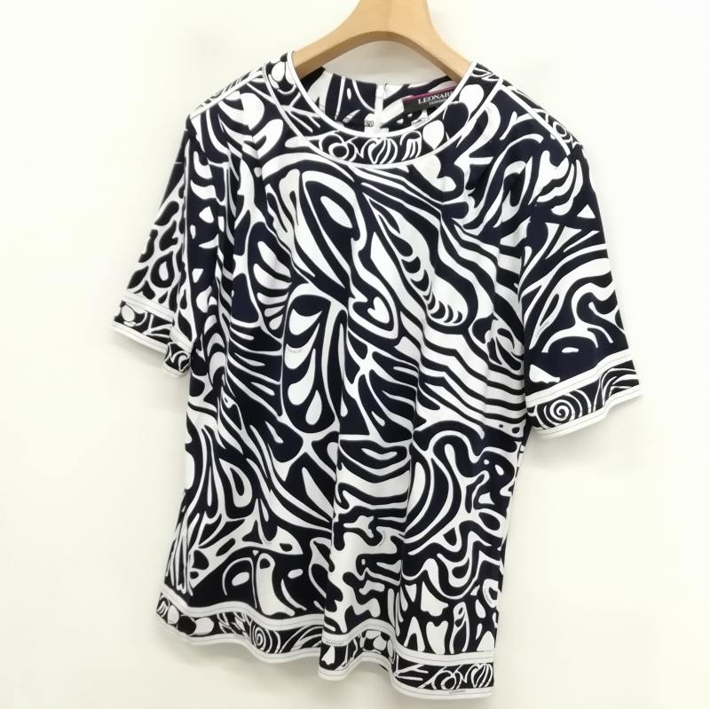 レオナール LEONARD Fashion 総柄 コットン カットソー プル
