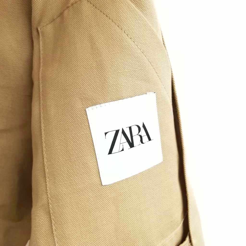 ザラ ZARA キャンバス地 テーラード ジャケット ブレザー 美品