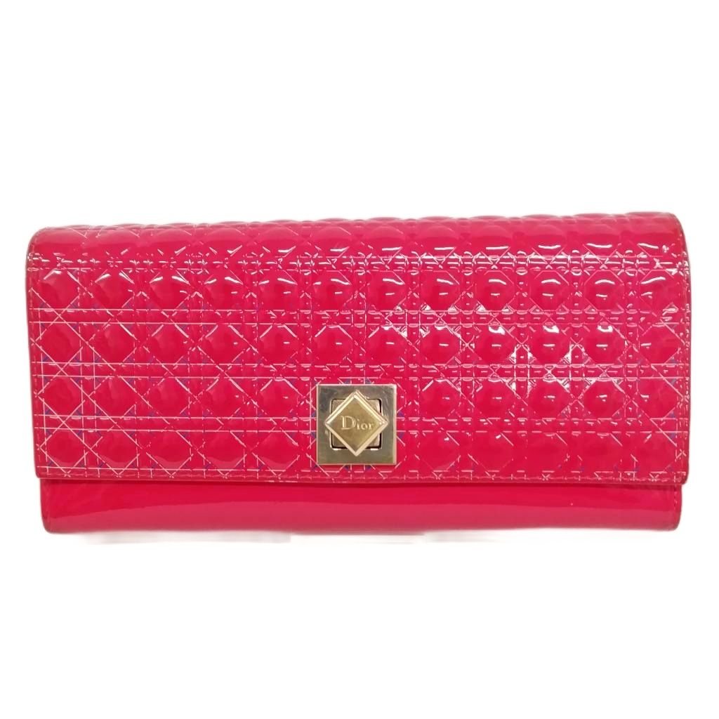 Dior 赤 パテントレザー 長財布 DIOR | Lady Dior Lotus ウォレット