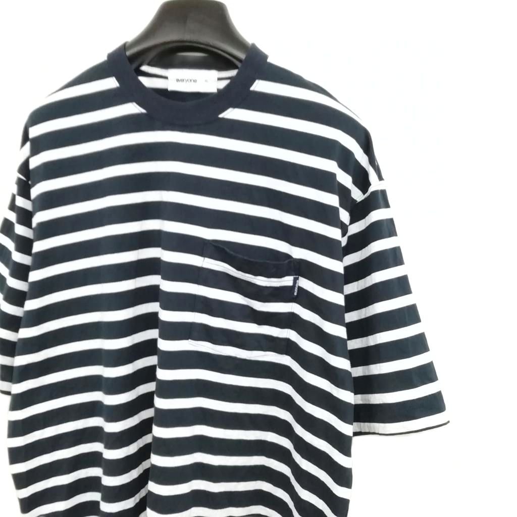 everyone エブリワン EV25-CS34 25SS ボーダー ポケット Tシャツ 半袖  