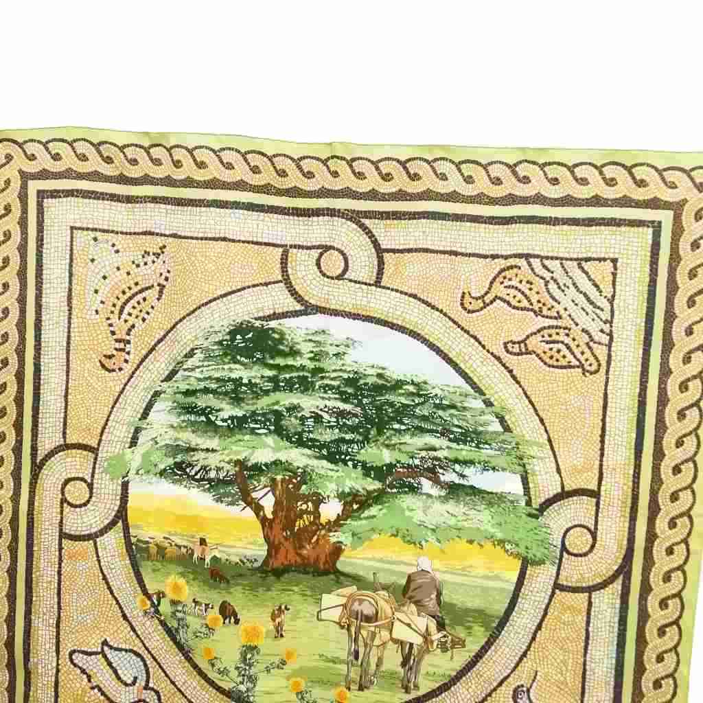 エルメス HERMES カレ90 SOUS LE CEDRE ヒマラヤ杉の下で 大判