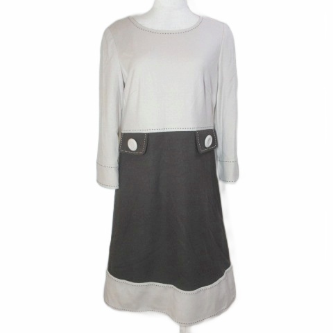 エムズグレイシー M'S GRACY ウールワンピース FS-721547 ひざ丈 9分袖