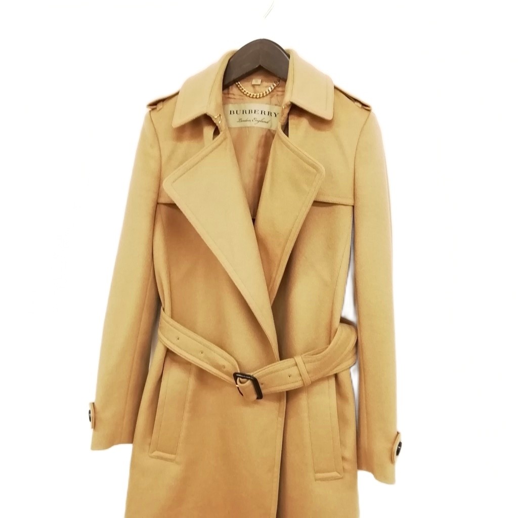 バーバリー カシミヤ混 ウールコート 11号 新品同様 バーバリー
