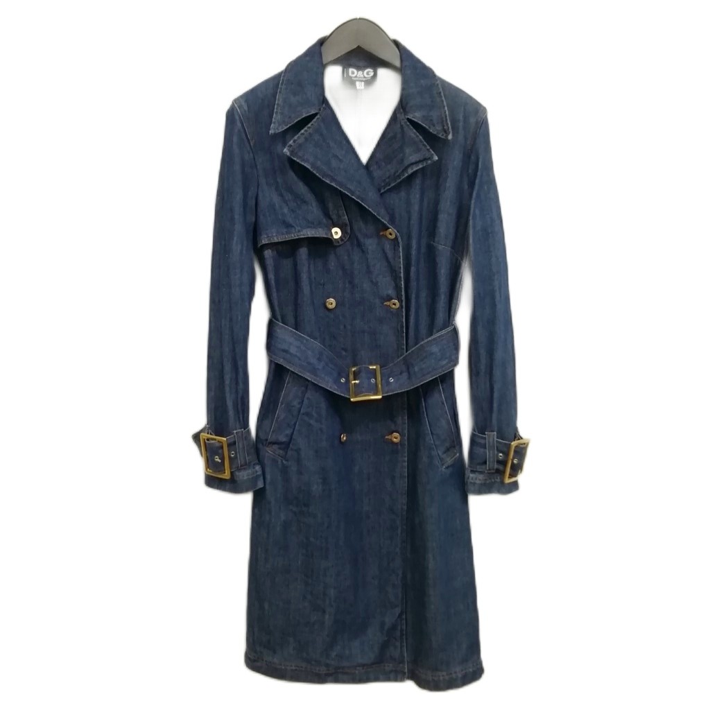 D&G DOLCE &GABBANA ドルチェ & ガッパーナ　トレンチ コート ディー&ジー ドルガバ ドルチェ&ガッバーナ D&G デニム トレンチコート