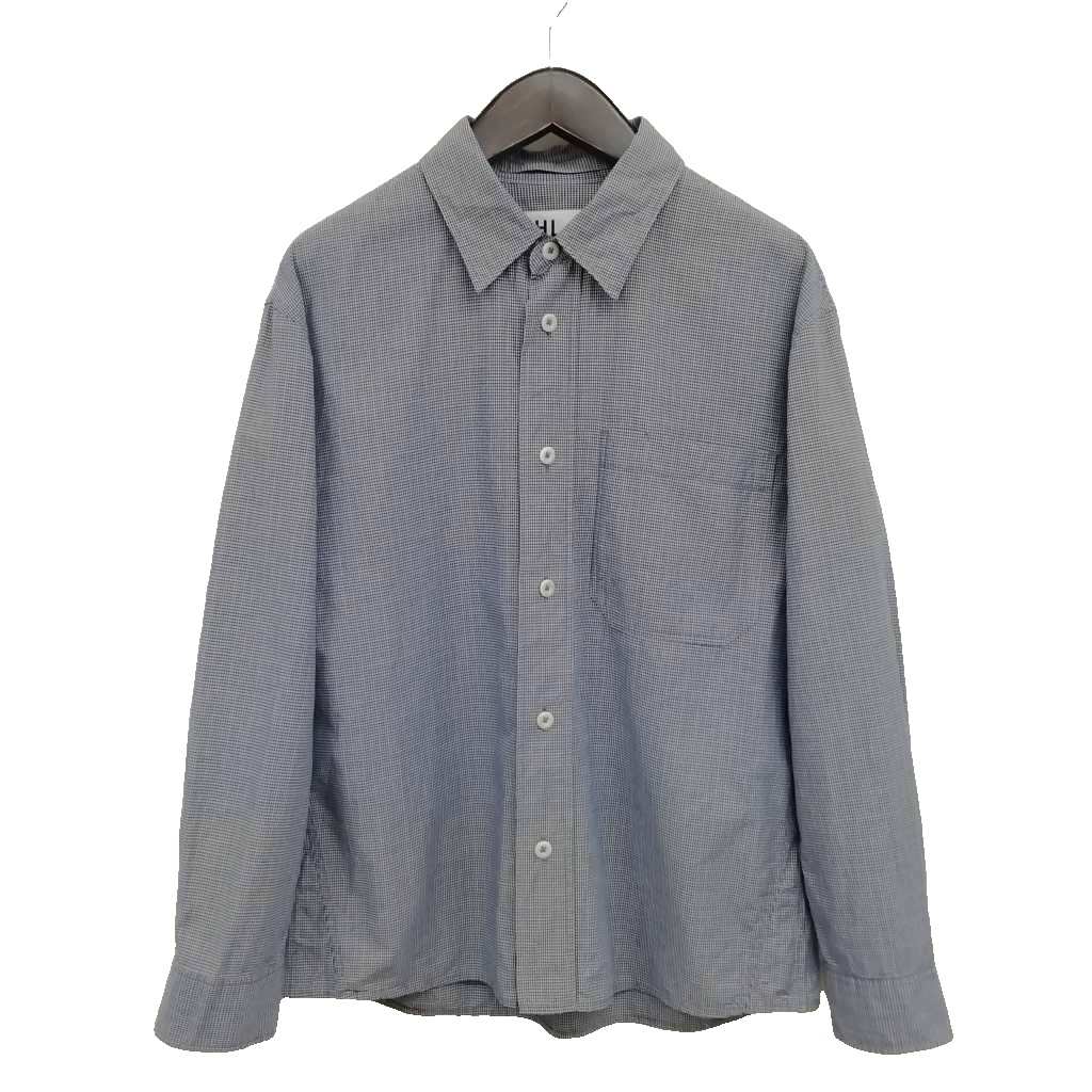 マーガレットハウエル MHL. 596-1150506 TINY GINGHAM COTTON SHIRT 