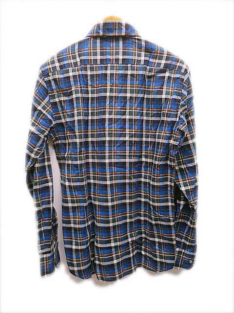 オリアン Orian ボタンダウン チェック シャツ 長袖s 青ブルー メンズ 055 ベクトルパーク
