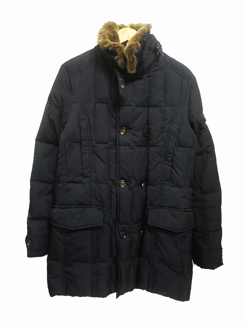 ムーレー Moorer レッキス ラビット ファー ダウン ジャケット 46 黒 ブラック ブランド古着ベクトル 中古 0423 0350 メンズ 055 ベクトルパーク