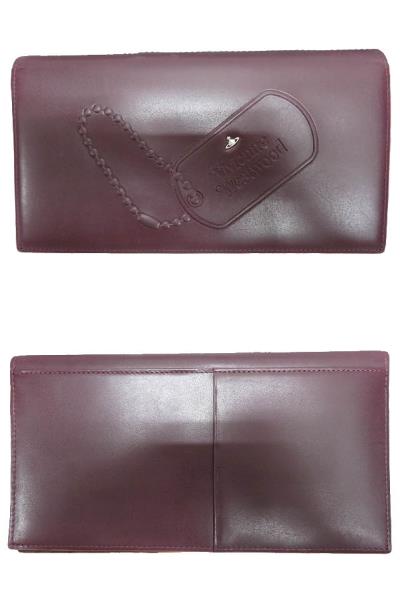 ヴィヴィアンウエストウッド Vivienne Westwood カード ケース パスポート ケース ドッグタグ 牛革 ワインレッド ブランド古着ベクトル 中古 0728 0015 メンズ レディース 055 ベクトルパーク