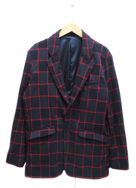 ノーアイディー Noid チェック ノッチ ドラペル 2b Jkt ジャケット チェック柄 2j 3 L 紺 ネイビー ブランド古着ベクトル 中古 1006 00 メンズ 055 ベクトルパーク
