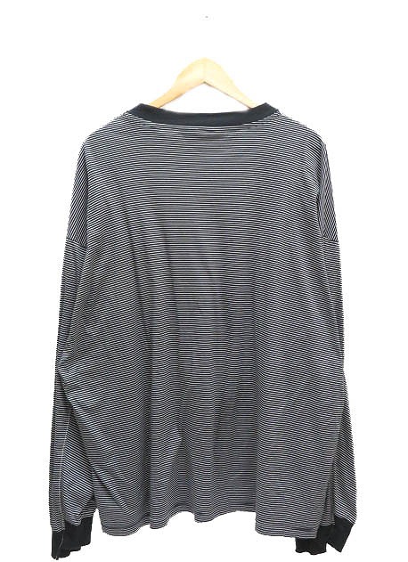 ワンダーランド Wonderland 19ss Long Sleeve Border T Shirts ロングスリーブ ボーダー Tシャツ 長袖 1 M 黒 ブラック ブランド古着ベクトル 中古 1006 0025 メンズ 055 ベクトルパーク