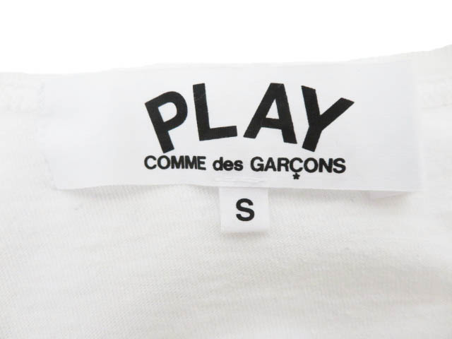 プレイコムデギャルソン Play Comme Des Garcons Heart One Point Tee ハート ワンポイント Tシャツ 半袖 S ホワイト 白 ブランド古着ベクトル 中古 1019 0025 メンズ 055 ベクトルパーク