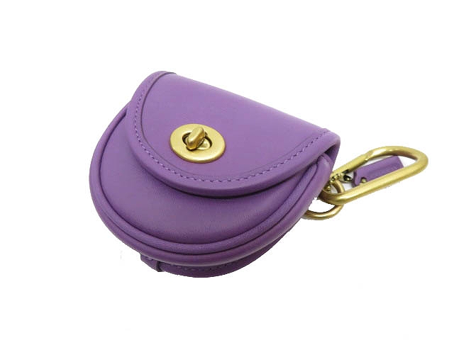 コーチ Coach ターンロック キー フォブ ポーチ グラブタン レザー 865 紫 パープル ブランド古着ベクトル 中古 1116 0035 レディース 055 ベクトルパーク