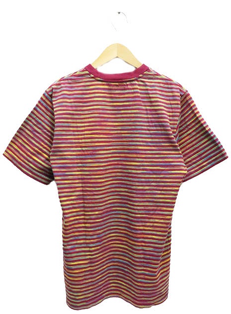 シュプリーム Supreme 18ss Static Stripe スタティック ストライプ Tシャツ 半袖 S 赤 ワインレッド ブランド古着ベクトル 中古 1224 0030 メンズ 055 ベクトルパーク