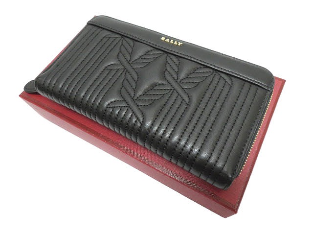 バリー Bally ラウンド ファスナー 長財布 財布 黒 ブラック ブランド古着ベクトル 中古 1227 0035 メンズ 055 ベクトルパーク