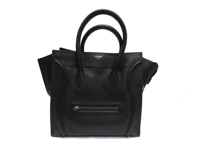 セリーヌ Celine Mini Luggage 38no ミニ ラゲージ ハンドバッグ ブラック 黒 ブランド古着ベクトル 中古 0680 レディース 055 ベクトルパーク