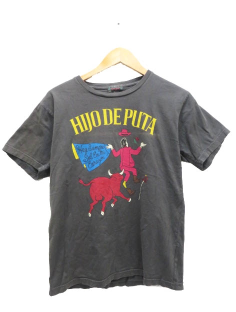 ワコマリア Wacko Maria イホデプータ マタドール プリント Tシャツ 半袖 M 黒 ブラック ブランド古着ベクトル 中古 0012 メンズ 055 ベクトルパーク
