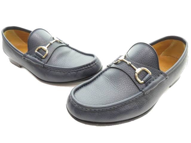 グッチ Gucci ローファー ホースビット 6 24 紺 ネイビー ブランド古着ベクトル 中古 0100 メンズ 055 ベクトルパーク