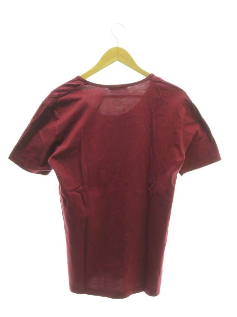 バーバリーブラックレーベル Burberry Black Label アーガイル柄 Tシャツ 半袖 刺繍 Bmv18 102 18 2 赤 ワインレッド ブランド古着ベクトル 中古 0009 メンズ 055 ベクトルパーク