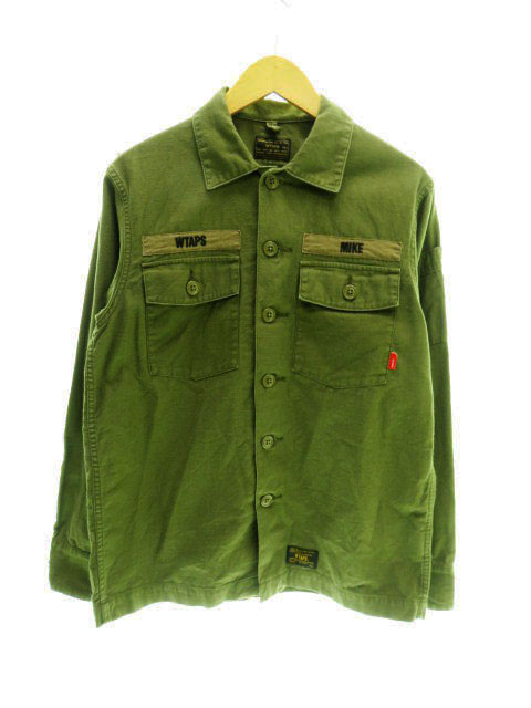 ダブルタップス Wtaps 17ss Buds Ls Shirt Satin ミリタリー サテン シャツ 長袖 171wvdt Shm01 2 オリーブ ブランド古着ベクトル 中古 0090 メンズ 055 ベクトルパーク