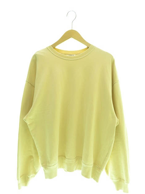 オーラリー Auralee 18ss Super Soft Big Sweat Shirt スウェット トレーナー 長袖 A8sp02gu 4 ベージュ ブランド古着ベクトル 中古 0035 メンズ 055 ベクトルパーク